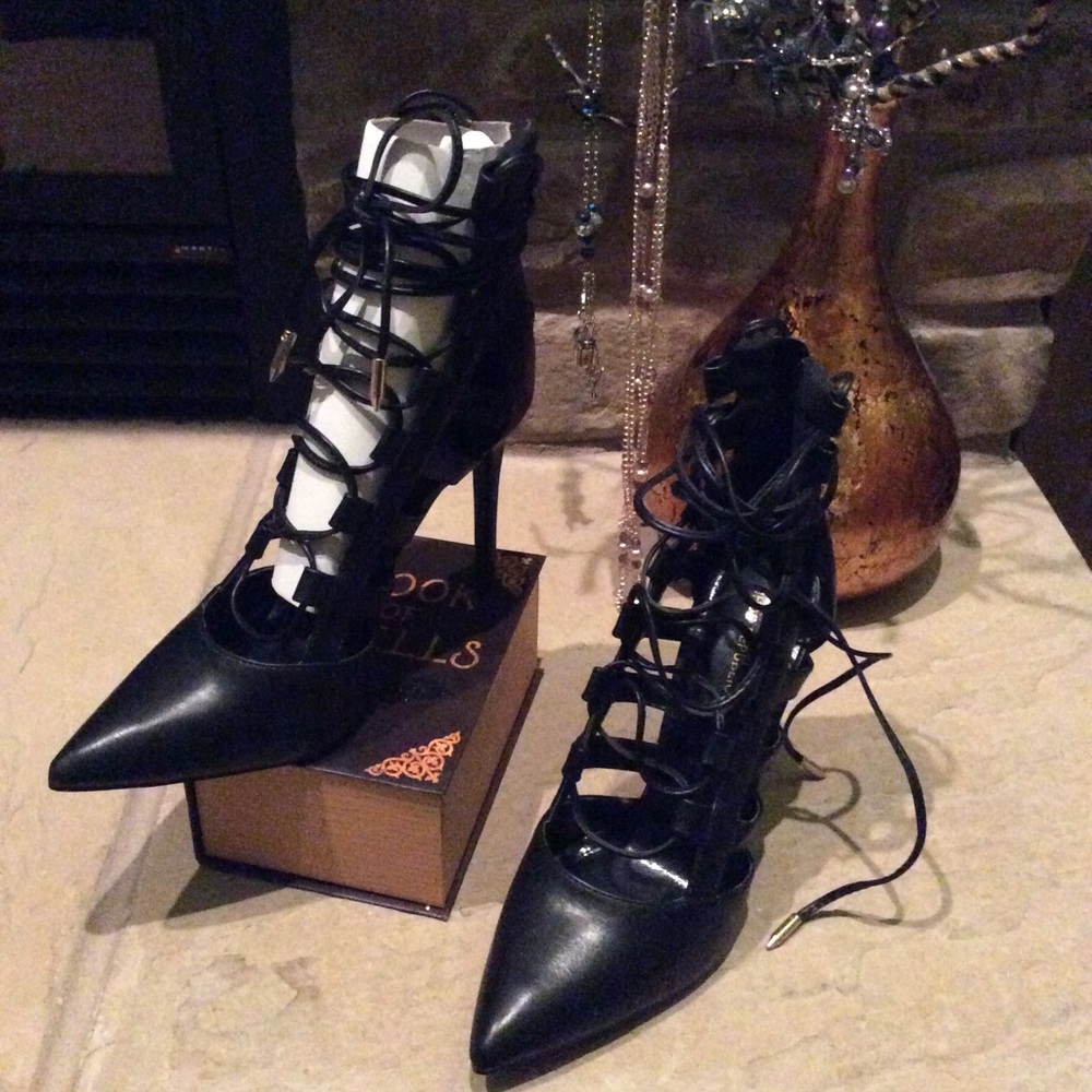 Sexy, Lace up, Witchy Heels (NIB)